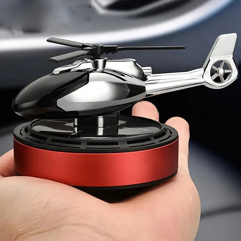 Car Aroma Diffuser Air Freshener Perfume Solar Powered Car Dashboard Helicopter