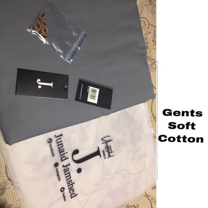 J. Gents Latha Cotton Unstitched Suit for Men | Pure Cotton Elegance