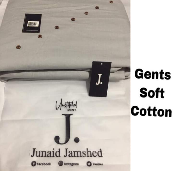 J. Gents Latha Cotton Unstitched Suit for Men | Pure Cotton Elegance