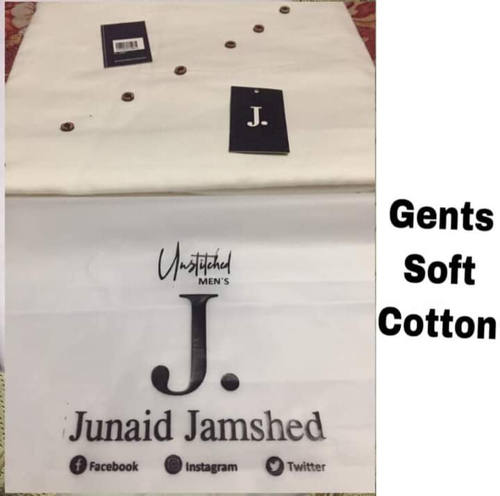 J. Gents Latha Cotton Unstitched Suit for Men | Pure Cotton Elegance