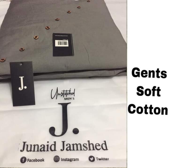 J. Gents Latha Cotton Unstitched Suit for Men | Pure Cotton Elegance