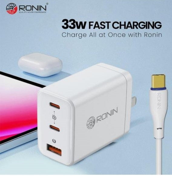 Ronin R-928 Charger 33W | Type-C To Type-C CAble