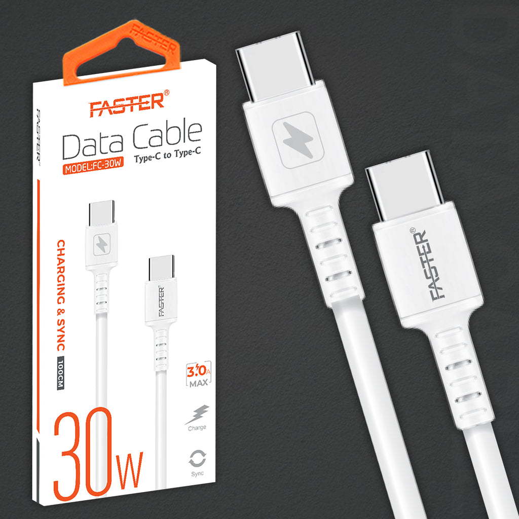 FASTER FC-30W Type-C to Type-C 3A PD Cable