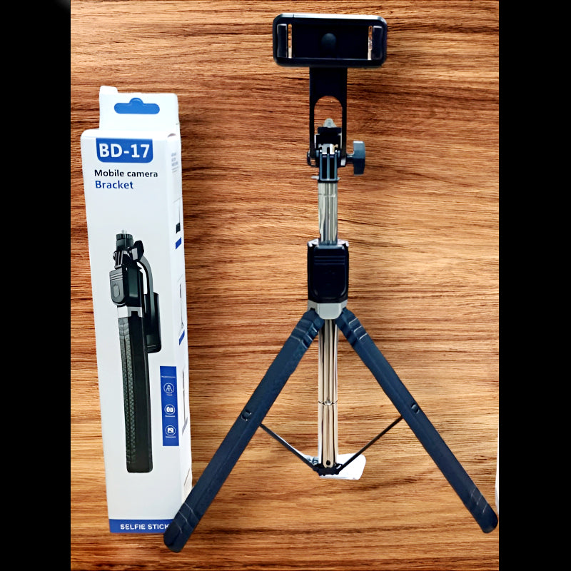 BD-17 1700mm Wireless Selfie Stick & Tripod Stand with Bluetooth Remote – Foldable, Extendable Monopod