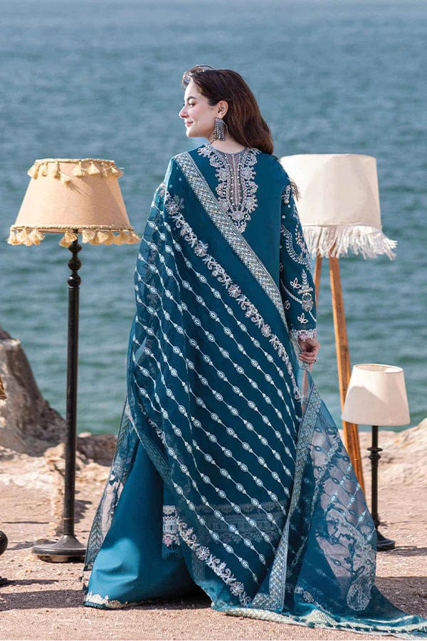 Zara Shahjahan Luxury Lawn Embroidered 3PC Unstitched Suit – Timeless Elegance