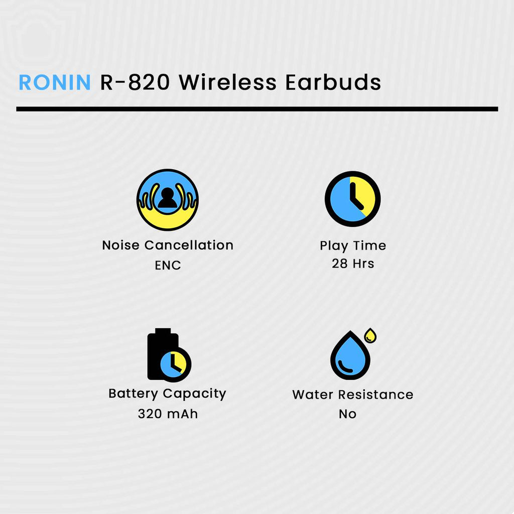 Ronin R-820 Wireless Earbuds